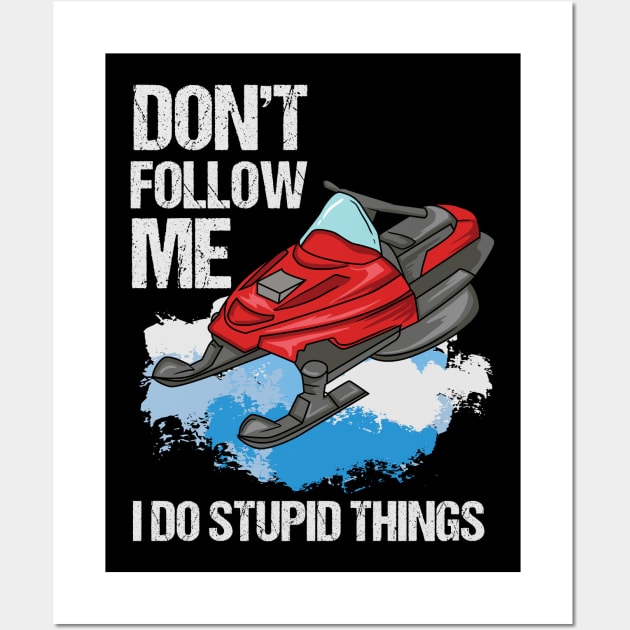 Don't Follow Me I Do Stupid Things Wall Art by maxdax